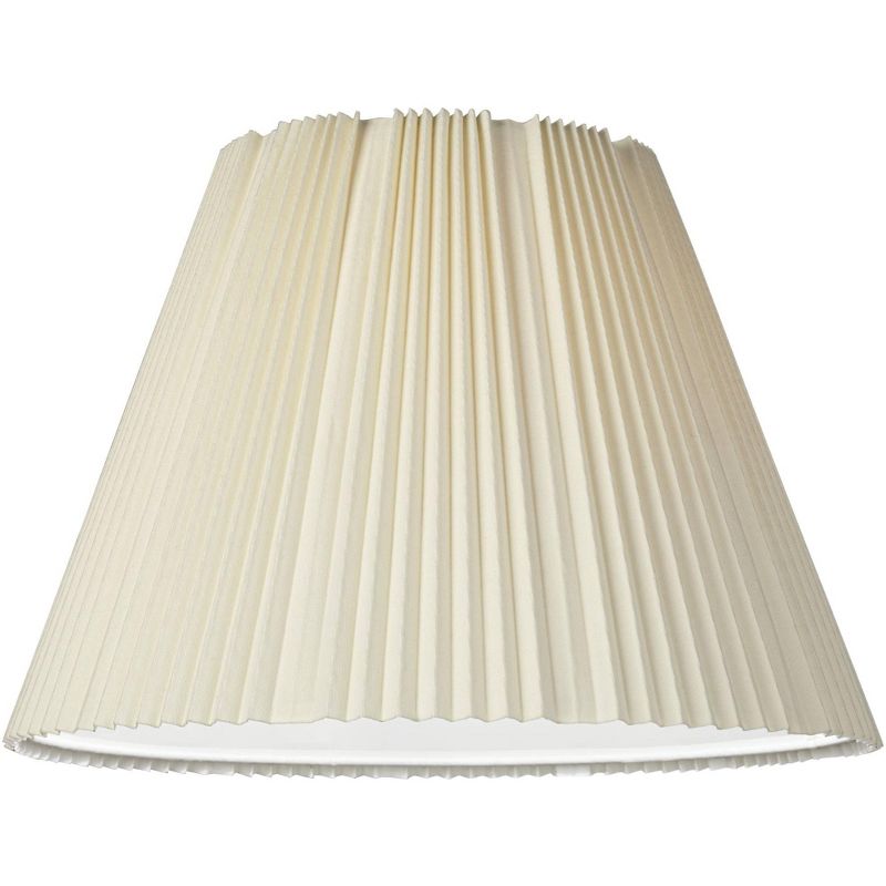 Springcrest Set of 2 Empire Lamp Shades Eggshell Large 9" Top x 17" Bottom x 12.25" High Spider Replacement Harp and Finial Fitting, 4 of 9