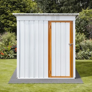 NicBex Outdoor Storage Shed With Lockable Doors Galvanized Metal Garden Shed for Patio, Lawn, Backyard - 1 of 4