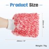 Unique Bargains Double-Sided Plush Household Clean Microfiber Car Wash Mitt 10" x 8" - 2 of 4