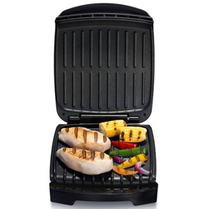 Gourmia 4-Serving Multi-Use Contact Grill & Panini - Black - 1 of 4