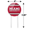 Miami University Stripes Acrylic Cake Topper Party Decoration for Wedding Anniversary Birthday Graduation - 2 of 4
