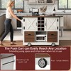 Rolling Kitchen Island Farmhouse Kitchen Storage Cart with 2 Drawer, Charging Station, Adjustable Shelves, Spice & Towel Rack - ModernLuxe - 3 of 4