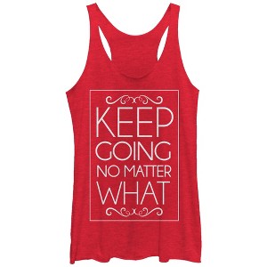 Women's CHIN UP Keep Going No Matter What Racerback Tank Top - 1 of 3