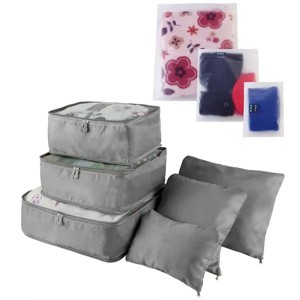 9Pcs Clothes Storage Bags Water-Resistant Travel Luggage Organizer Clothing Packing Cubes - 1 of 4