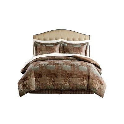 LIVN CO. 4-Piece Patchwork Chenille Jacquard Comforter Set