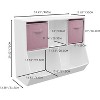 Bookshelf for Kids, 4 Cube Toy Storage Organizer Toddler Bookshelf Bookcase Book Shelves for Kids Room, Playroom, Nursery and Kindergarten, Pink - 2 of 4