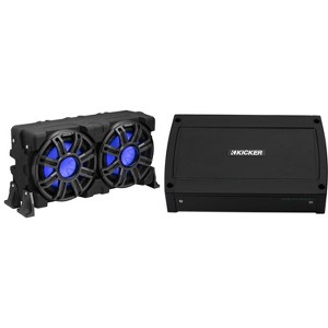 Kicker 51MWLE104 - MWE 10-Inch Loaded Premium Marine Sub Encl w/ Passive Radiator 4ohm & 48KXMA5004 Marine Amp Bundle - 1 of 4