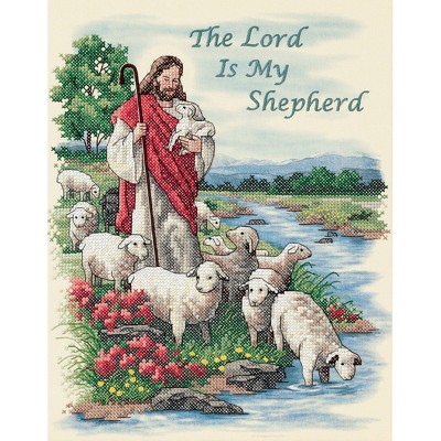 Dimensions Stamped Cross Stitch Kit 11"X14"-The Lord Is My Shepherd