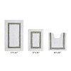 Hotel 3 PC Bath Rug 100% Premium Cotton Tufted Weave Two Tone Reversible Bathroom Rug, Super Soft Absorbent, Machine Washable Bath Mat - 2 of 4