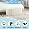CAVINAS Modern Pull-Open Top Corduroy Ottoman Bench,Upholstered Oval Storage Ottoman for Living Room,Bedroom - 3 of 4