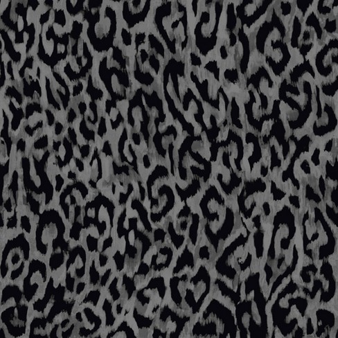 Nicole Miller Laid Back Leopard Black Peel & Stick Wallpaper - image 1 of 3