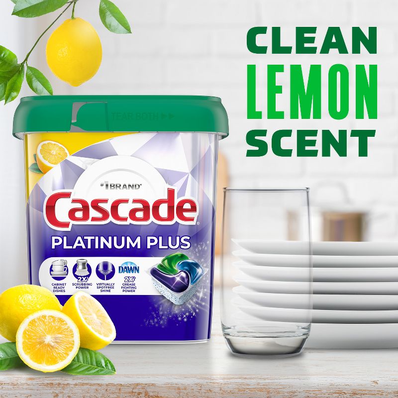 Cascade Lemon Platinum Plus Action Pacs - 62ct, 6 of 18