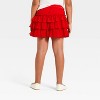 Girls' Valentine's Day Tiered Flocked Heart Skirt - Cat & Jack™ Red - 2 of 3