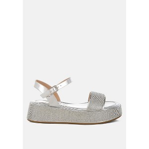 Nensis Rhinestone Embellished Flatform Women Sandals - 1 of 4