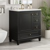 Lyngins 30" Freestanding Bathroom Vanity with Sink, Soft Close Door with Shelf & 3 Drawers, Modern Bathroom Storage Cabinet with Ceramic Sink - 2 of 4