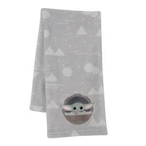Lambs & Ivy Star Wars The Child/Baby Yoda Appliqued Fleece Baby Blanket - 1 of 4