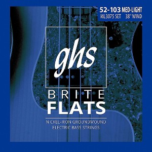 GHS ML3075 Brite Flats Flatwound Electric Bass Strings - 1 of 2