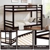 Kumasinova Bunk Bed with Thick Posts,Wood Bunk Bed with Ladder,High Guardrail for Kids Teens Bedroom,No Box Spring Needed - 4 of 4