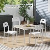 Dining Chairs Set of 1, Stackable Modern Kitchen Chairs,Plastic Dining Room Chair with Metal Legs,Easy Assembly - 3 of 4