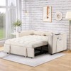 58" Velvet Convertible 4-in-1 2-Seater Sofa Bed with Cup Holder and USB Port - 2 of 4