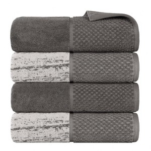 Ribbed Cotton Highly Absorbent Medium Weight 12 Piece Assorted Towel Set by Blue Nile Mills - 1 of 4