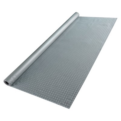 Yescom Garage Floor Mat Roll Diamond Car Parking Protect Cover Trailer PVC Gray