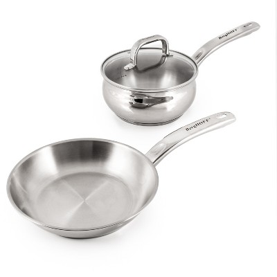 Berghoff 12pc 18/10 Stainless Steel Cookware Set With Glass Lid, Belly  Shape : Target
