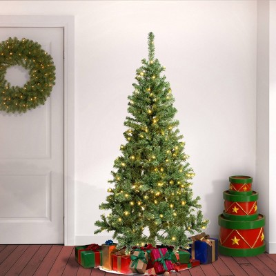 National Tree Company 6' PreLit Linden Spruce Artificial Christmas Tree with 250 Warm White LED 600 Tips
