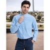 INSPIRE CHIC Men's Long Sleeve Button Down Collar Regular Fit Business Oxford Dress Shirt - 2 of 4