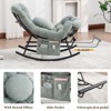 MOONMISS Rocking Chair with Thick Cushion and Frame Steel Egg Chairs Lounge Reading Chair for Living Room, Bedroom, Apartment - 2 of 4