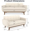 Dyonery 66 in Mid Century Modern Loveseat Sofas and Comfy Linen Couches for Living Room,Small Comfy Couch for Bedroom/Office/Small Space,Easy Assembly - 2 of 4