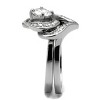 Slickblue Women's Stainless Steel Ring with Clear CZ Heart Stone, Polished Finish, Size 5-10 - 4 of 4