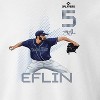 MLBPA Men's Eflin Pw Licensed Mlb Eflin Tampa Bay Baseball Portrait Long Sleeve Graphic Cotton Pullover Sweatshirt - White 2X - 2 of 4