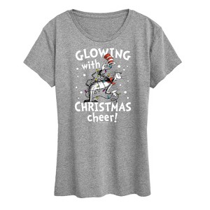 Women's - The Cat in the Hat - Glowing Christmas Cheer Short Sleeve Graphic T-Shirt - 1 of 4
