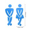 Unique Bargains Self-Adhesive Decor Office Business Men Women Restroom Signs 1 Set - 2 of 4