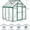 GustoWave  6×6 Ft Walk-In Greenhouse Ideal For Outdoor And Seasonal Garden Planting - 2 of 4
