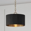 Capital Lighting Donovan 1 - Light Semi-Flush Mount in  Black Stain/Matte Brass - 3 of 4