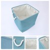 Unique Bargains Fabric Collapsible Sturdy Rope Handle Foldable Storage Bins 13" - 2 of 4