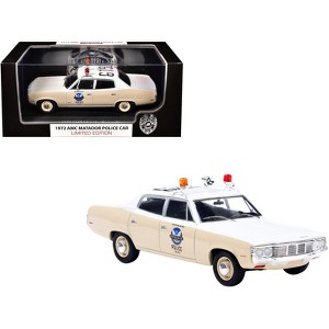 1972 AMC Matador Police Car "Phoenix Police Department" White and Beige 1/43 Diecast Model by Iconic Replicas - 1 of 4