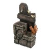 NAYSAYE Fountain Two Tier Woodland Animal Water Feature for Garden Patio and Porch, Multicolor, 14.1"*26.4"*20.9" - 4 of 4
