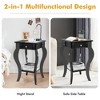 Costway End Side Table with Drawer Bottom Shelf Accent Nightstand Bedroom White\Black\Brown - 4 of 4