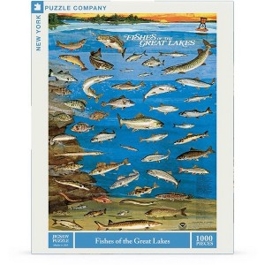 New York Puzzle Company Fishes of the Great Lakes 1000 Piece Puzzle - 1 of 4