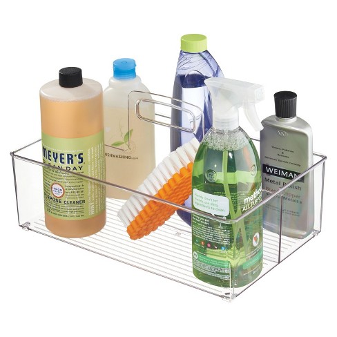Large Cleaning Supplies Caddy With Handle Plastic Storage Organizer For  Cleaning