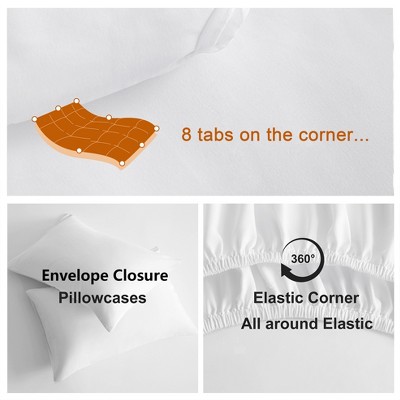 NTBAY 7-Piece Microfiber Comforter Set, Contrast Design Bedding Set with Deep Pocket Fitted Sheet, All Season Bed in a Bag — фото 6