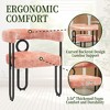 PAGED Contemporary Dining Chairs Chenille Fabric Upholstered Living Room Chairs Barrel Kitchen Chairs with Metal Frame for Dining Room - 4 of 4