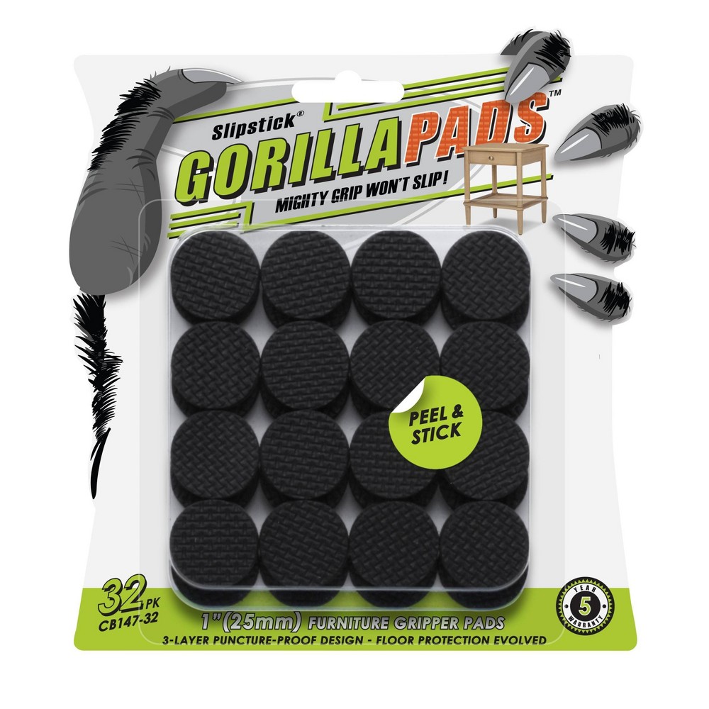 Photos - Floor Cleaner GorillaPads 1" Round Gorilla Pad Peel and Stick Furniture Surface Protecti