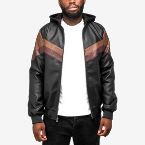 X RAY Mens Lightweight Motorcycle PU Leather Jacket With Faux Shearing Lining - 1 of 4