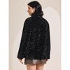 INSPIRE CHIC Women's Faux Fur Lapel Warm Overcoat with Pockets Winter Fluffy Jacket - 4 of 4