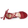 Allegra K Women's Open Toe Crisscross Block Heeled Lace Up Sandals - 4 of 4