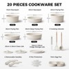 YASHE 20Pcs Pots and Pans Sets with removable handles - 2 of 4